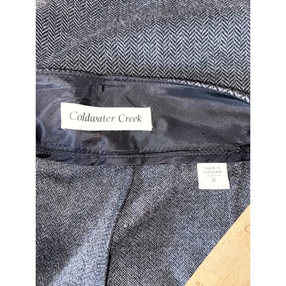 NWT $59.95 Coldwater Creek size 8 Misses Natural Waist Gray Trouser Straight Leg - Picture 10 of 10